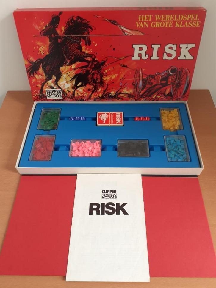Risk (MOOIE STAAT) ´rode doos´-editie/jaren 70 (Clipper), Hobby en Vrije tijd, Gezelschapsspellen | Bordspellen, Zo goed als nieuw