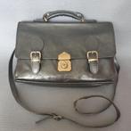 Vintage ca. 1980's Burkelys, lederen schoudertas, Sieraden, Tassen en Uiterlijk, Tassen | Schoudertassen, Overige merken, Gebruikt