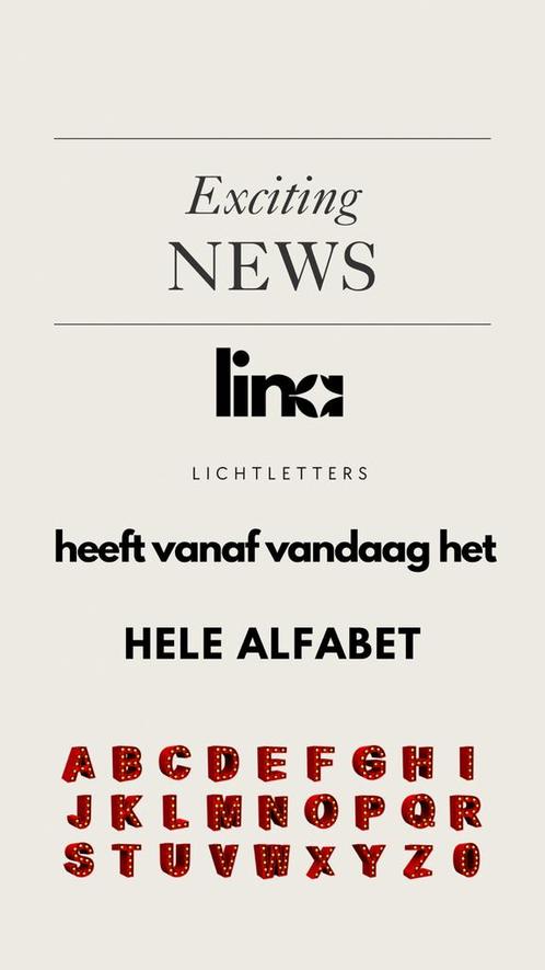 LICHTLETTERS ALLE LETTERS TE HUUR!, Hobby en Vrije tijd, Feestartikelen | Verhuur, Nieuw, Overige, Verzenden