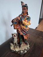 Mooie Native American Figuur met Wolf, Ophalen of Verzenden, Zo goed als nieuw, Mens