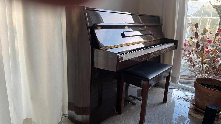 Yamaha LU-80 PW piano, Muziek en Instrumenten, Piano's, Gebruikt, Piano, Bruin, Ophalen