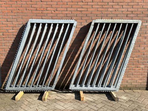 Hekwerk slootwaaier / taludwaaier - 4 stuks, Tuin en Terras, Tuinhekken en Hekwerk, Gebruikt, Spijlenhekwerk, IJzer, Ophalen