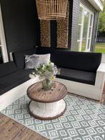 Leuk tafeltje ( haspel ), Tuin en Terras, Tuintafels, Ophalen, Zo goed als nieuw, Rond, Hout