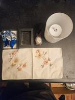 Horloge glaasje vaasje vintage zakdoek, Ophalen, Zo goed als nieuw