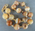 handwerk prachtige ketting met grote bollen, Bruin, Verzenden, Nieuw, Steen of Mineraal