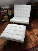 Barcelona chair, Huis en Inrichting, Ophalen, Overige materialen, Gebruikt, Wit