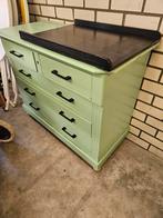 Vintage Commode Groen met legplank, Kinderen en Baby's, Kinderkamer | Commodes en Kasten, Ophalen, Gebruikt, 50 tot 70 cm, 100 cm of meer