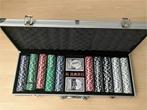 Pokerset 500 chips + 2 kaartspellen, Hobby en Vrije tijd, Gezelschapsspellen | Kaartspellen, Ophalen, Gebruikt