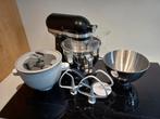 Kitchenaid onyx zwart met (room)ijsmaker, Ophalen, 4 liter of meer, 3 snelheden of meer, Zo goed als nieuw