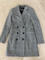 Double-breasted blazer zwart/witte ruit, mt S, Bershka, Zwart, Jasje, Maat 36 (S), Gedragen