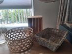 Woonaccessoires 2  x een leuke manden en 1 kist, Ophalen, Gebruikt, Mand, Rechthoekig