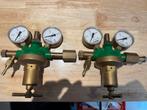 Reduceerventiel gasfles 2x Gloor 300 bar naar 40 tot 0 bar., Doe-het-zelf en Verbouw, Ophalen of Verzenden, Gebruikt