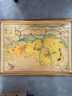 Oude Schoolplaat Noord-Brabant, Antiek en Kunst, Antiek | Schoolplaten, Ophalen of Verzenden, Aardrijkskunde