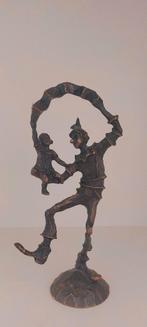 Verbronsd tinnen beeldje Clown door  Brigitte van den Houdt, Verzamelen, Beelden en Beeldjes, Ophalen of Verzenden, Zo goed als nieuw