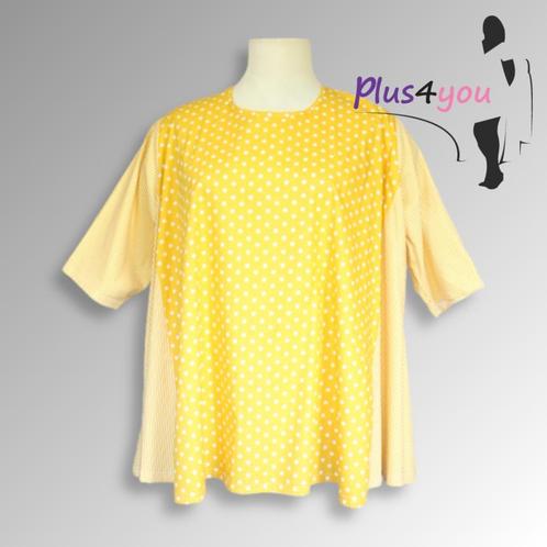 30483 Nieuw Alijn tuniek oversized AKH fashion mt 56/62  J08, Kleding | Dames, Grote Maten, Nieuw, Blouse of Tuniek, Geel, Ophalen of Verzenden