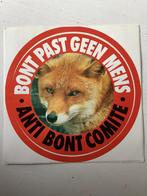 Sticker Anti Bont Comité (vos), Verzenden, Zo goed als nieuw, Dier en Natuur
