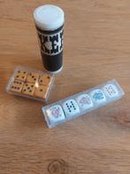 Dobbelstenen Set vintage en chapeau poker, Gebruikt, Onbekend, Ophalen of Verzenden, Reisspel