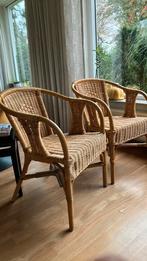 2 Rotan stoelen te koop, Huis en Inrichting, Twee, Bruin, Riet of Rotan, Ophalen of Verzenden