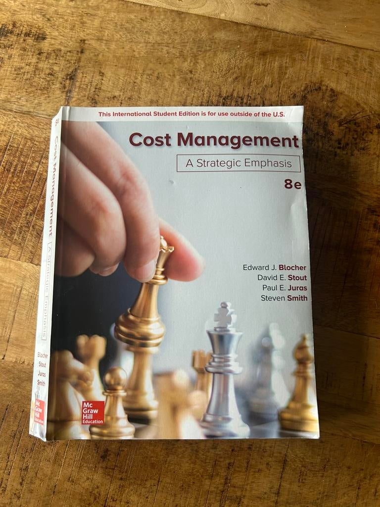 Cost management boek bedrijfskunde erasmus economie, Ophalen of Verzenden, Zo goed als nieuw, Management