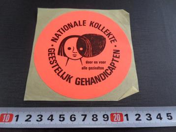 stickers Nationale kollekte Geestelijk gehandicapten  beschikbaar voor biedingen