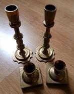 Goudkleurige kandelaars kaarsen made in England, Ophalen of Verzenden