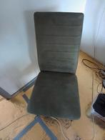 4 grijsgroene eetkamerstoelen, Huis en Inrichting, Stoelen, Ophalen, Gebruikt, Grijs, Vier