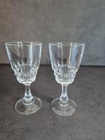 Borrelglaasjes, 2 stuks, Antiek en Kunst, Antiek | Glas en Kristal, Ophalen
