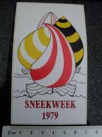 sticker sneekweek 1979 logo zeilen zeilboot zeilschip, Verzamelen, Verzenden, Zo goed als nieuw, Sport