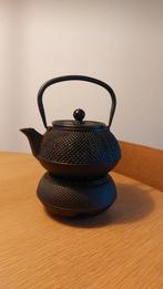 Bredemeijer theepot zwart 0.8 l met onderzetter en filter, Ophalen, Overige materialen, Overige typen, Zo goed als nieuw