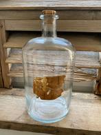 Brocante fles met etiket, Ophalen of Verzenden, Gebruikt