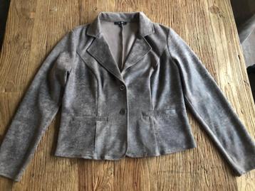 ***YEST*** dames blazer ongevoerd jersey imitatieleder mt M beschikbaar voor biedingen