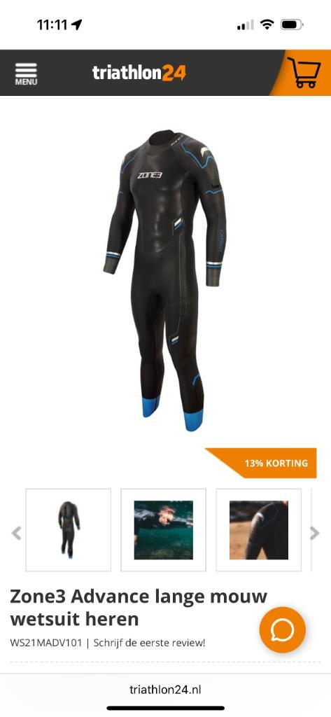 Zone 3 advanced wetsuit XL, Watersport en Boten, Watersportkleding, Zo goed als nieuw, Wetsuit, Kind, Ophalen