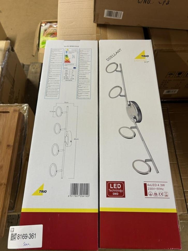 plafondspots PARTIJ TRIO -LED spot DUELLANT  50 stuks NIEUW, Huis en Inrichting, Lampen | Spots, Nieuw, Metaal of Aluminium, Led