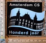 Vintage sticker Amsterdam CS 100 jaar NS logo merk, Verzamelen, Ophalen of Verzenden, Zo goed als nieuw, Overige typen
