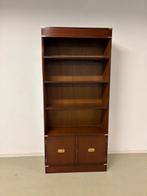 Prachtige Mahonie, Military Boekenkast van Jeantique, Huis en Inrichting, Ophalen, 50 tot 100 cm, Engels / Klassiek, 150 tot 200 cm