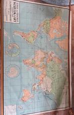 Oude schoolwandkaart – Luinge & Stegeman Wereldkaart – 5e dr, Landkaart, 1800 tot 2000, Ophalen, Gelezen