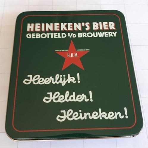 Heineken Blikkendoosje leeg, Verzamelen, Biermerken, Gebruikt, Overige typen, Heineken, Ophalen of Verzenden