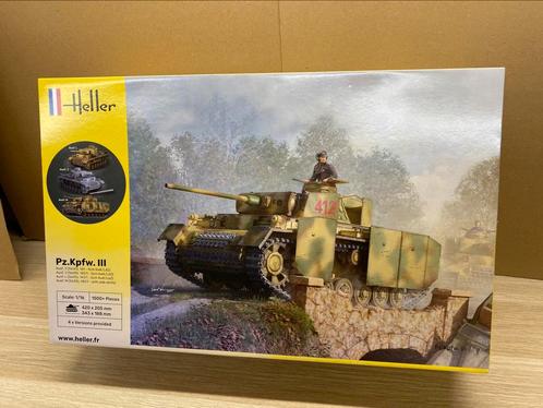 Tank Panzer III van Heller., Hobby en Vrije tijd, Modelbouw | Auto's en Voertuigen, Nieuw, Tank, 1:32 tot 1:50, Heller, Ophalen of Verzenden