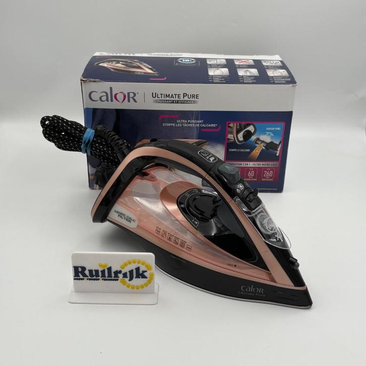 Calor FV9845 Ultimate Pure Stoomstrikijzer - 2eKans, Witgoed en Apparatuur, Strijkijzers en Strijkplanken, Zo goed als nieuw