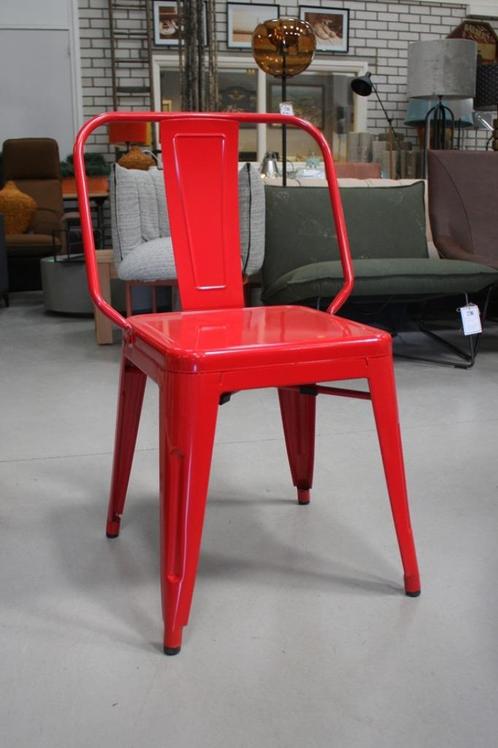 Partij hippe stoelen tuinstoelen rood Tolix terras horeca, Huis en Inrichting, Stoelen, Nieuw, Vijf, Zes of meer stoelen, Metaal
