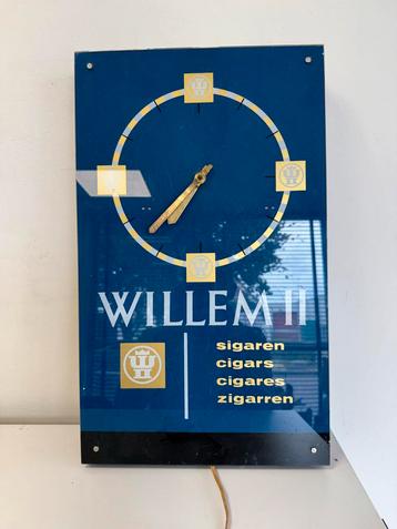 Vintage Willem II Sigaren Reclame Klok beschikbaar voor biedingen