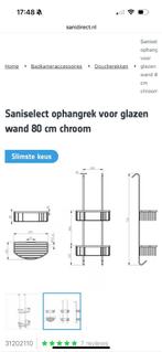 Ophangrek voor glazen douchewand in badkamer, Ophalen of Verzenden, Nieuw, Met douche