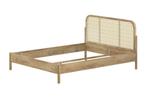 Olive rotan 2-persoonsbed - Massief eiken, Huis en Inrichting, Slaapkamer | Bedden