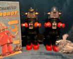 2 antieke forbidden planet mechanized robby Nomura ca 1950, Ophalen of Verzenden