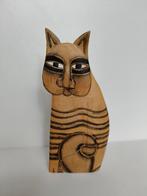 Poes van hout, Antiek en Kunst, Kunst | Beelden en Houtsnijwerken, Ophalen of Verzenden