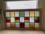 glas in lood raamdecoratie, Huis en Inrichting, Lampen | Vloerlampen, Ophalen, Zo goed als nieuw, Glas, Minder dan 100 cm