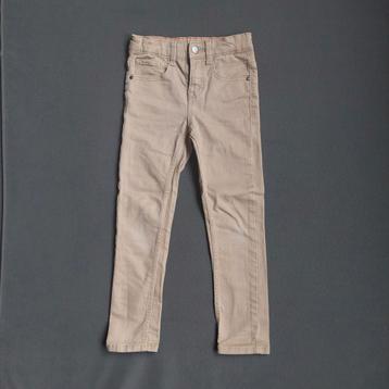 HEMA kinder 5-pocket jeans skinny fit beige maat 116 beschikbaar voor biedingen