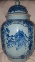 Antiek chinese vaas met decksel porselein, Antiek en Kunst, Antiek | Porselein, Ophalen of Verzenden