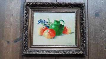 Schilderij stiileven karaf en fruit beschikbaar voor biedingen