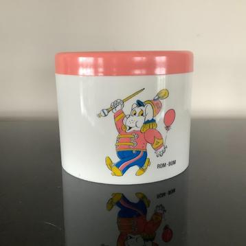 Retro kunststof voorraadpot – "Rom Bom" met hond-muzikant beschikbaar voor biedingen